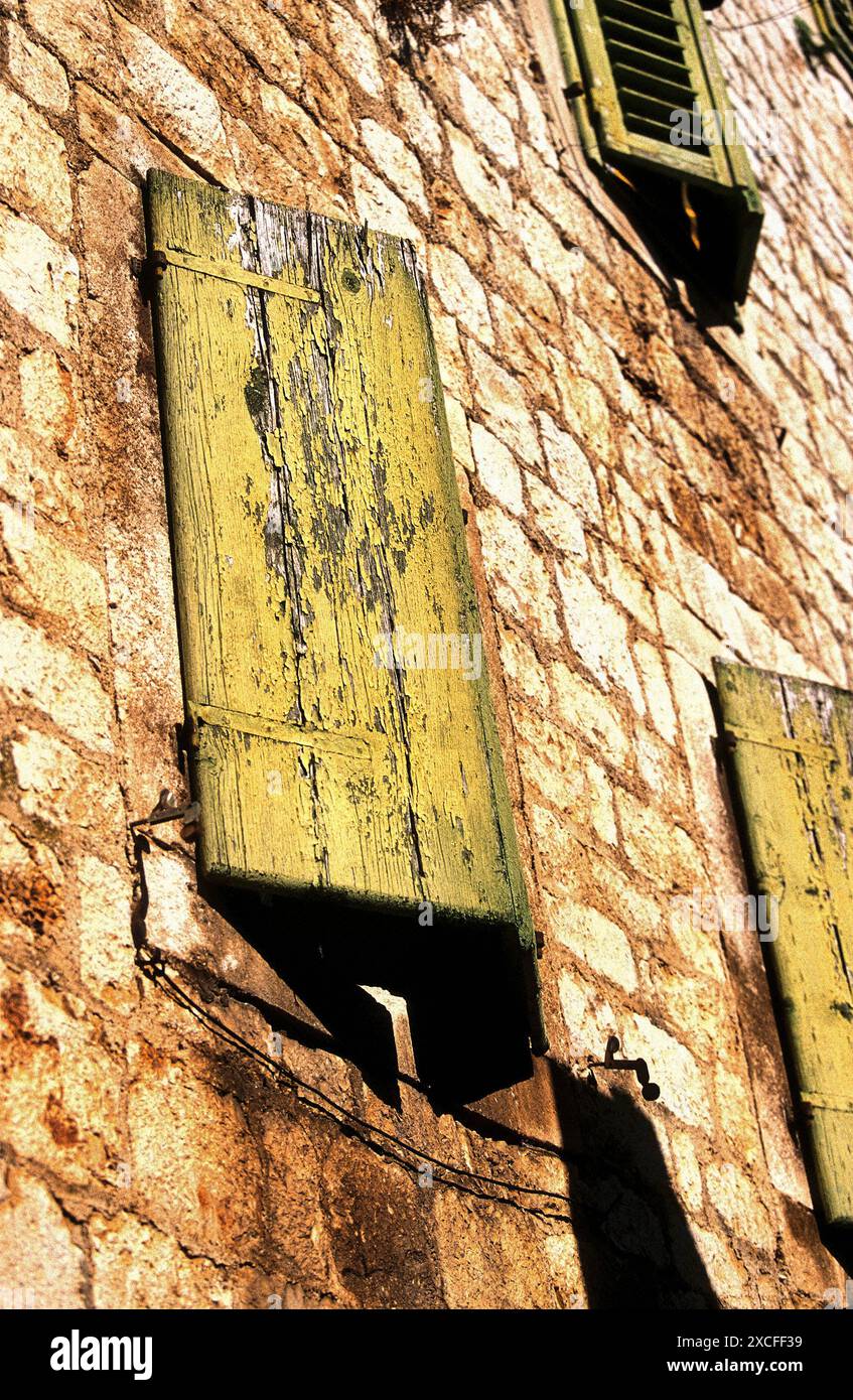 Old  window shutters, Split, Croatia Stock Photo