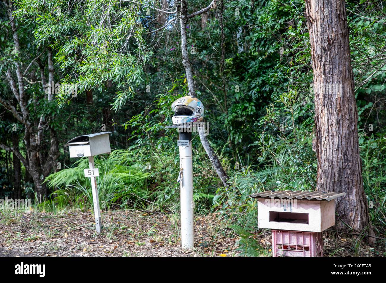 Unusual and comical australian mailboxes including motorcycle helmet