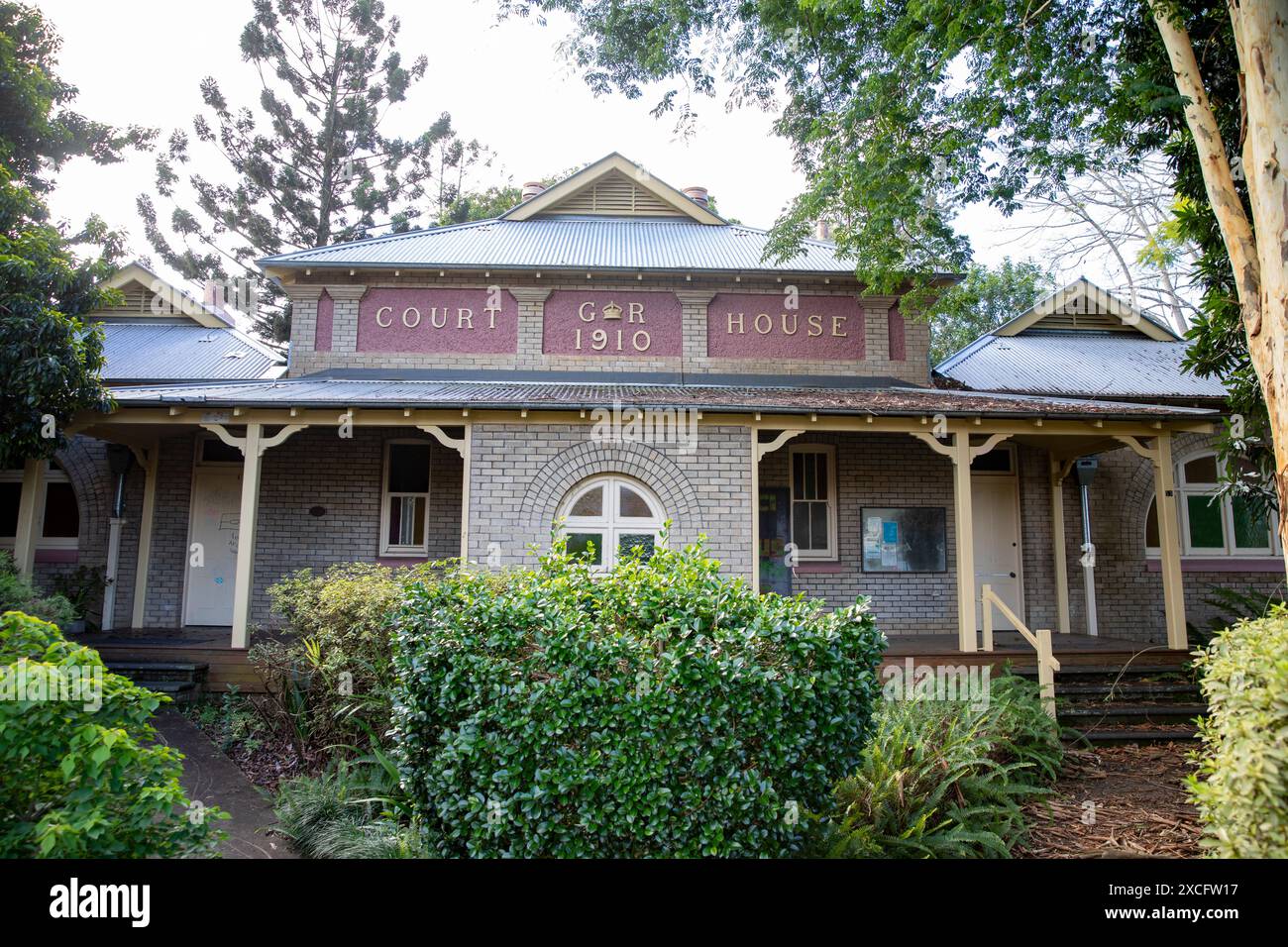 Australian court house building in the northern town of Bellingen in