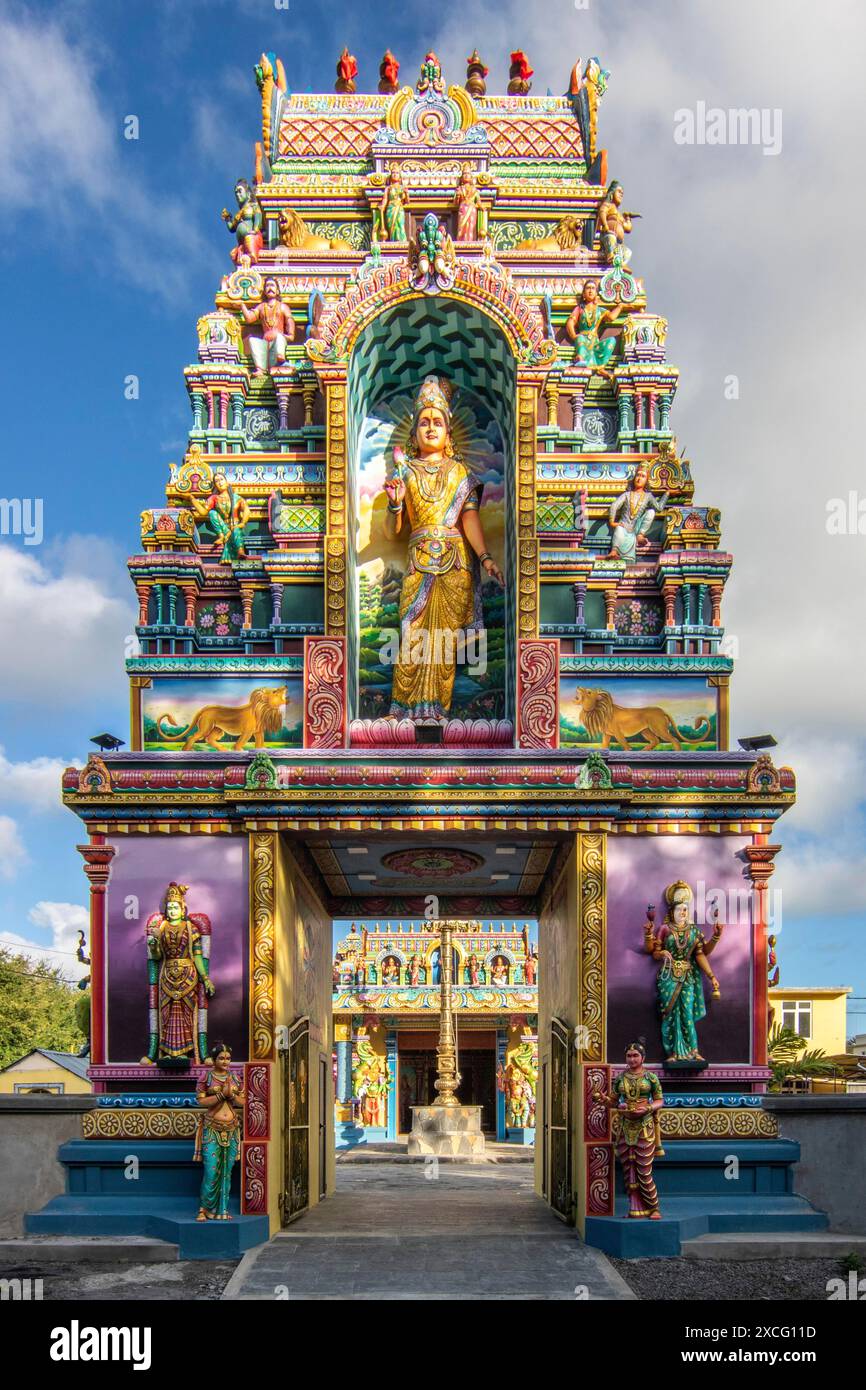 Statue of the Hindu faith at Lake Grand Bassin, Lord Shiva, Grand Bassin Hindu Temple, Mauritius Stock Photo