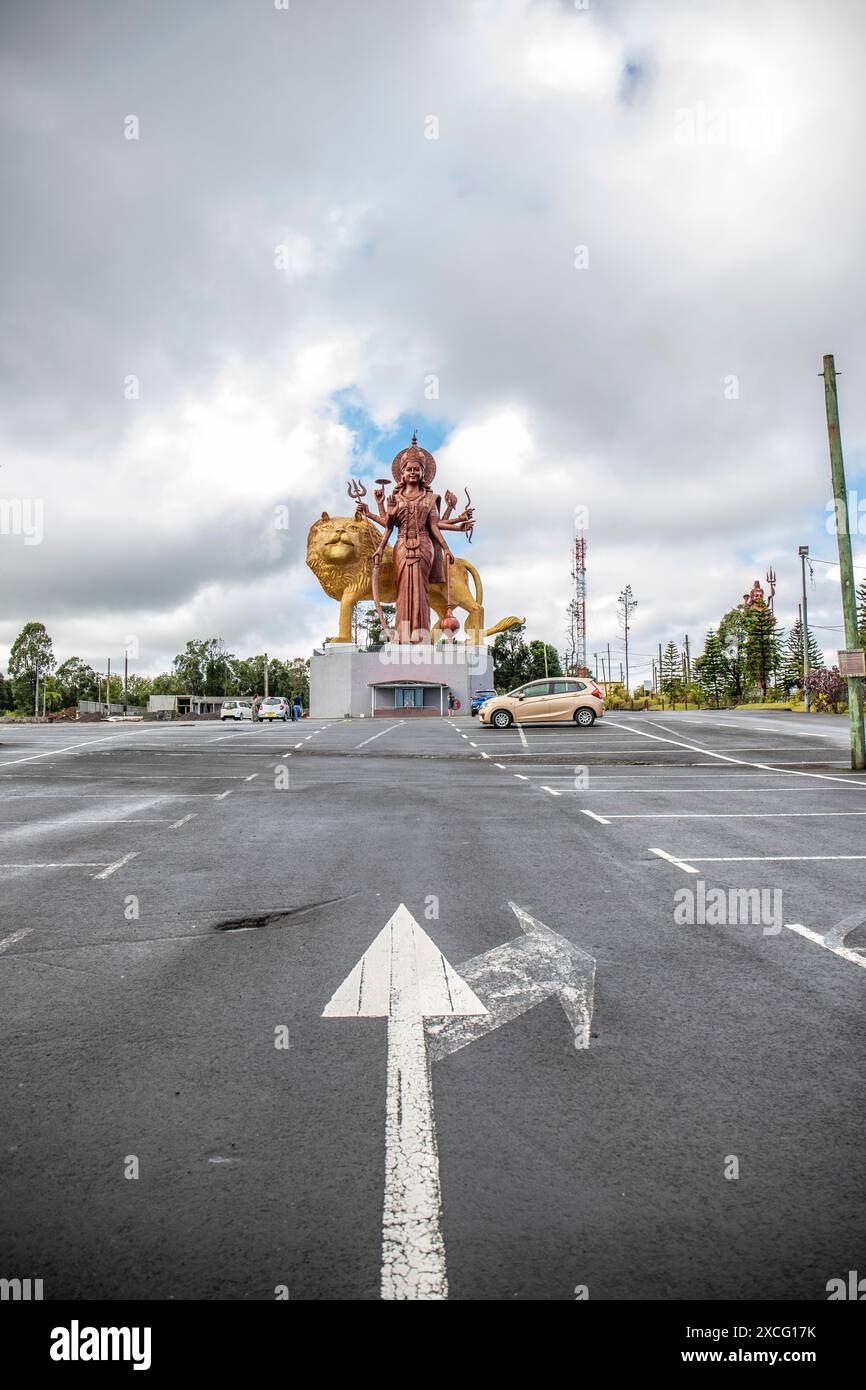 Statue of the Hindu faith at Lake Grand Bassin, Lord Shiva, Grand Bassin Hindu Temple, Mauritius Stock Photo