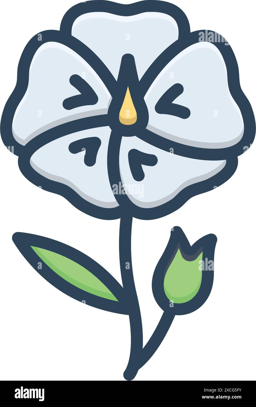 Linseed flower Stock Vector Images - Alamy