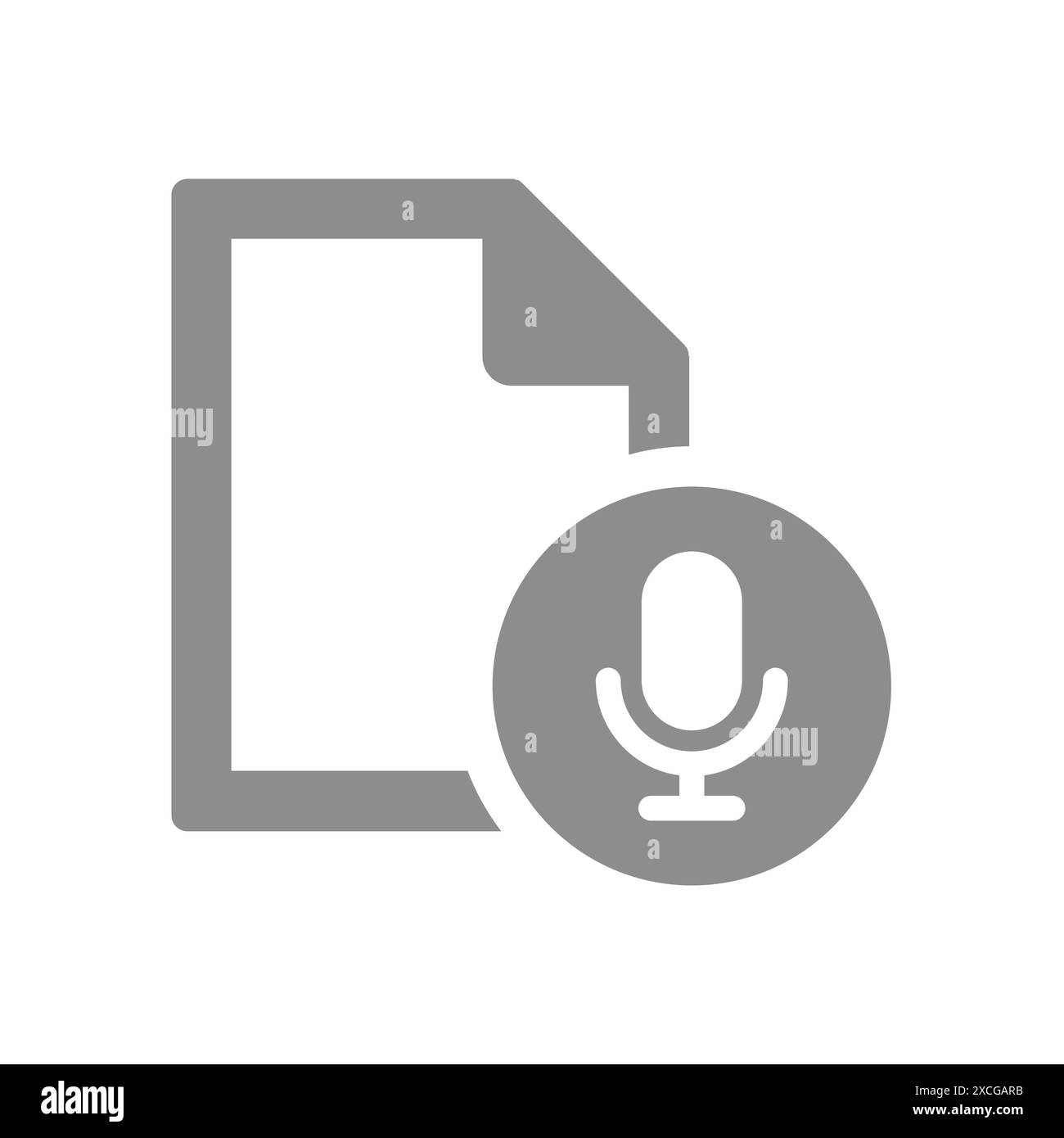 Audio file vector icon. Voice message or document symbol. Stock Vector
