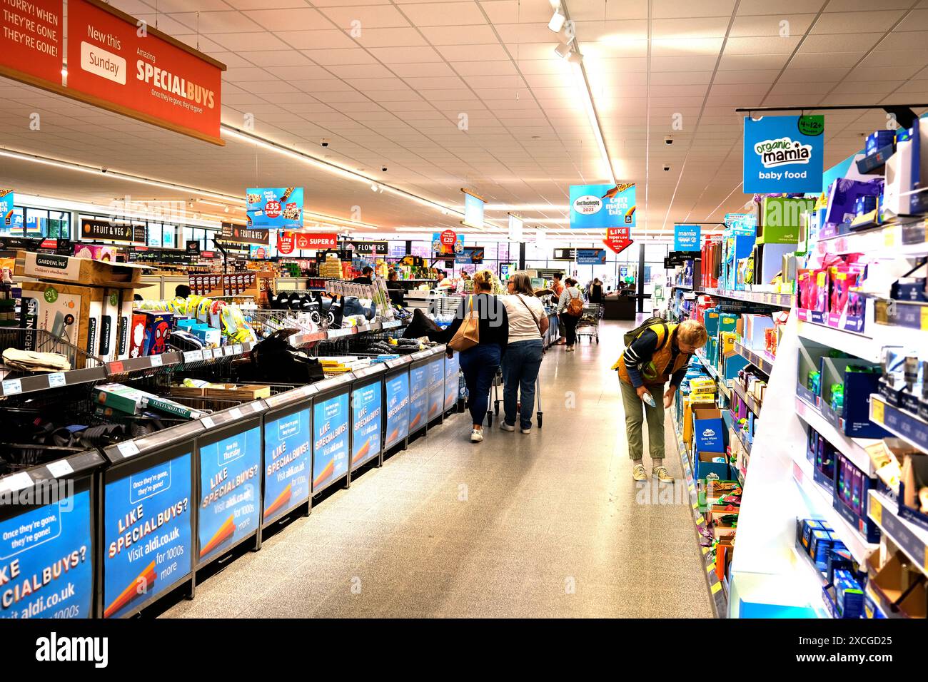 aldi supermarket interior,ramsgate town, east kent,uk june 2024 Stock Photo