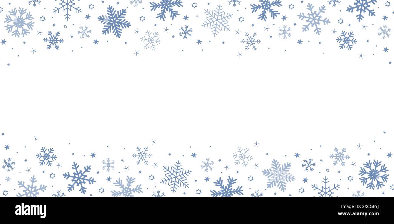bright banner christmas card with snowflake border vector illustration ...