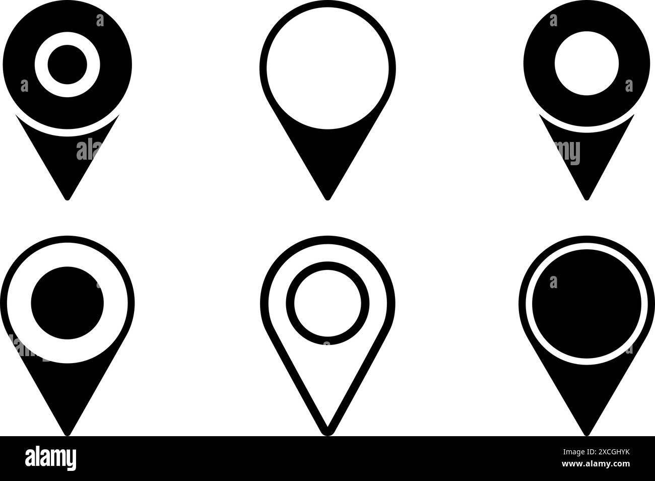 Map location pin icon hi-res stock photography and images - Alamy