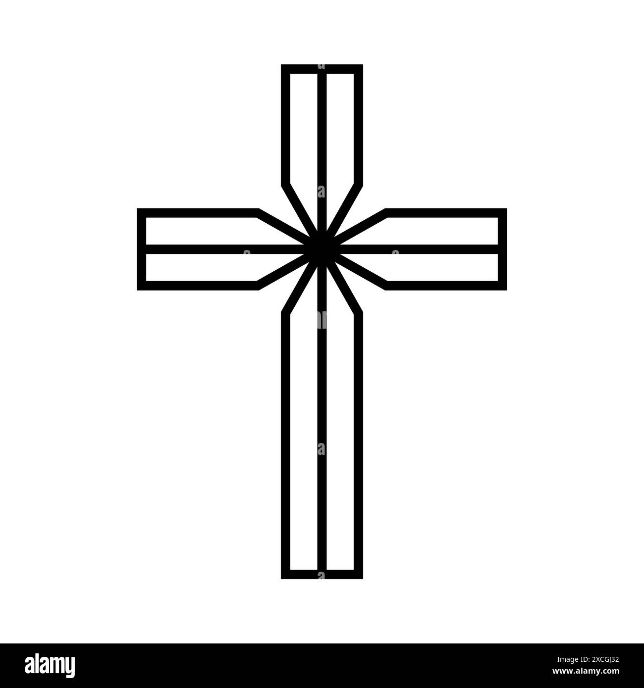 Christian cross icon, symbol shape design, sacred emblem Stock Vector ...