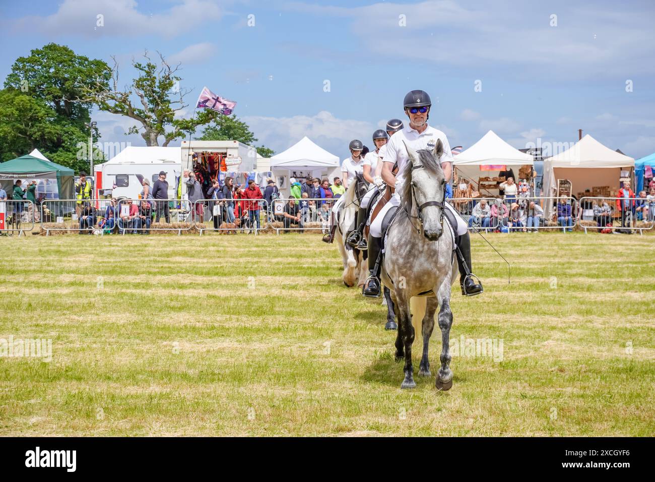 Powderham, UK. 15 June 2024. Horse displays as part of the award