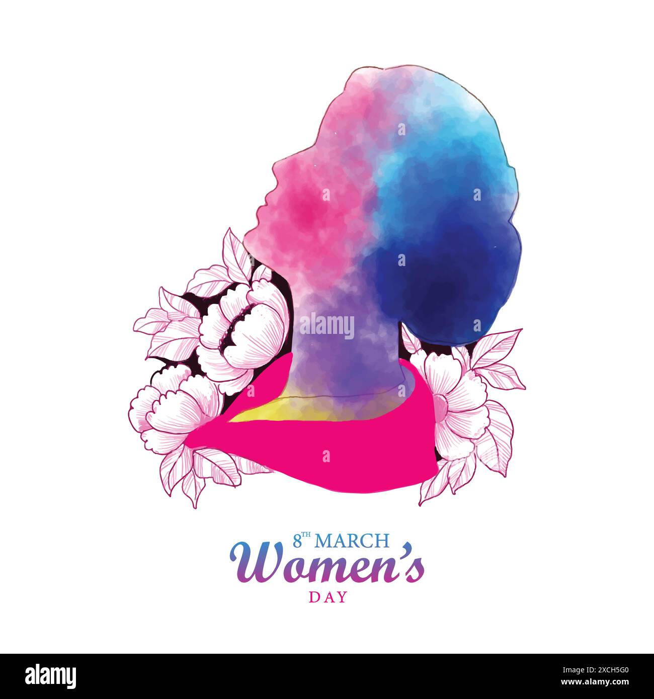 Beautiful happy womens day card background Stock Vector Image & Art - Alamy