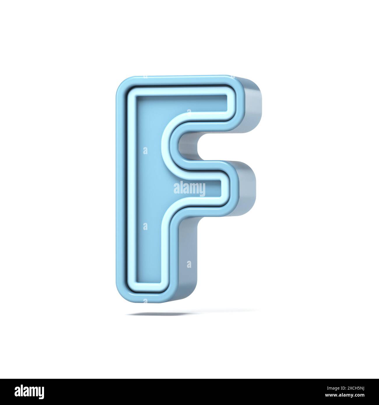 pastel-blue-font-letter-f-3d-rendering-illustration-isolated-on-white