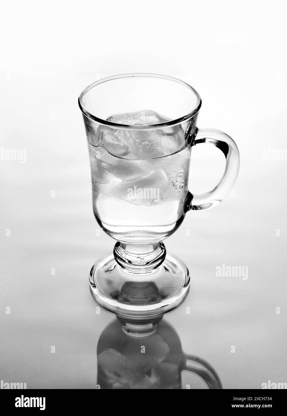 glass of water and ice wiht reflection Stock Photo Alamy