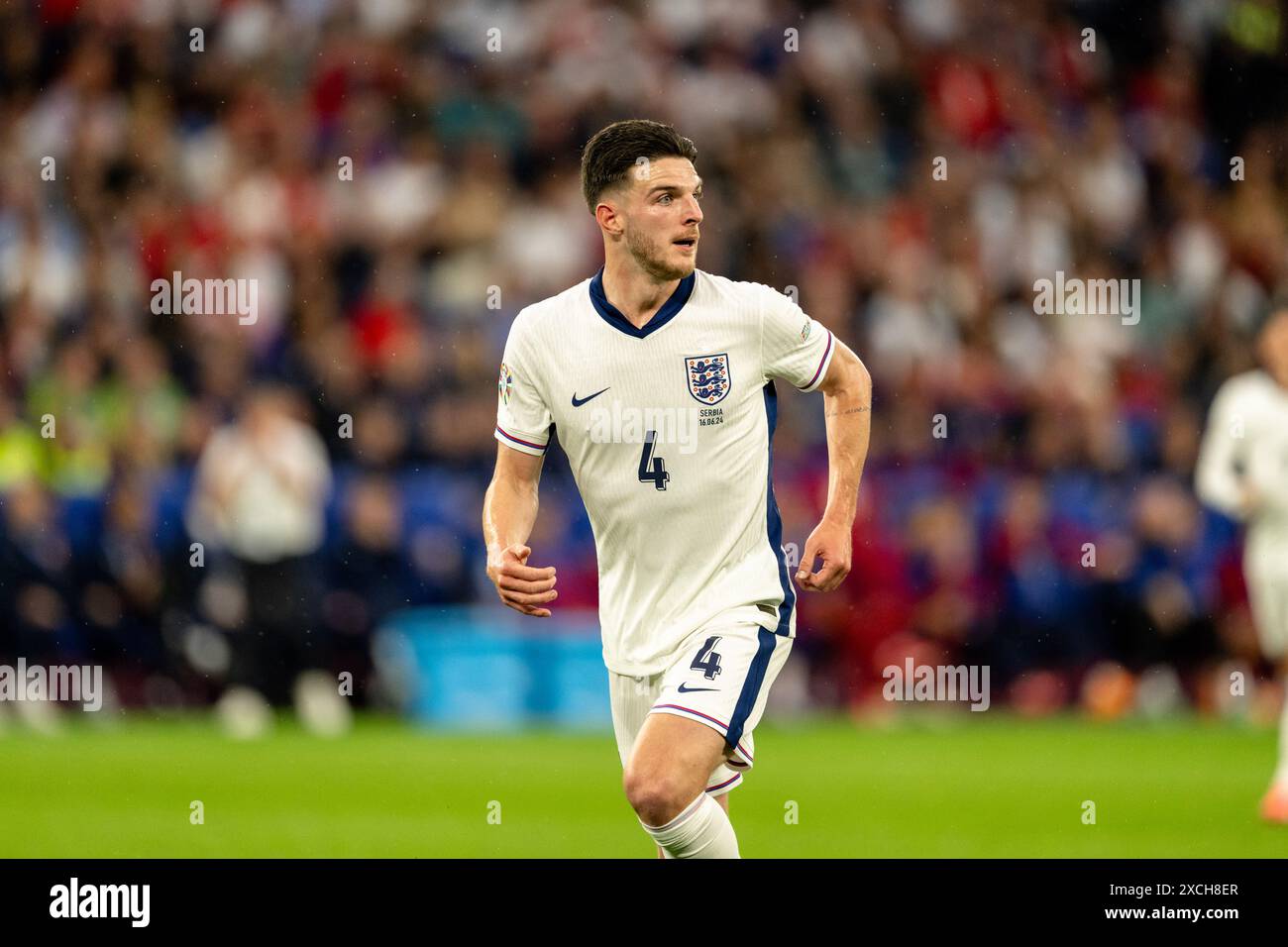 Del Rice Number Gelsenkirchen, Germany. 16th June, 2024. Declan Rice (4) of England ...