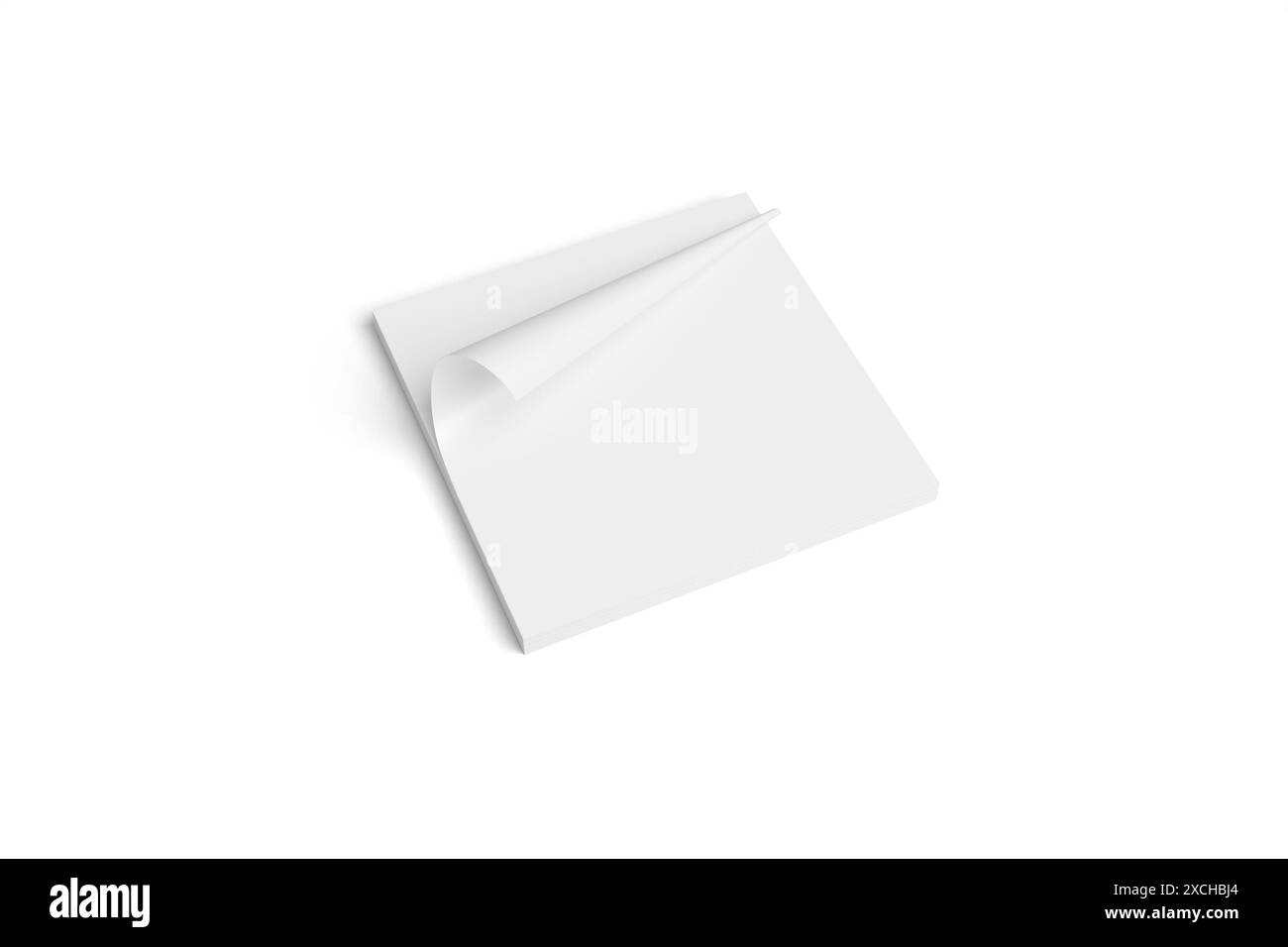 Square Brochure 3D Rendering Isolated on White Background Stock Photo ...