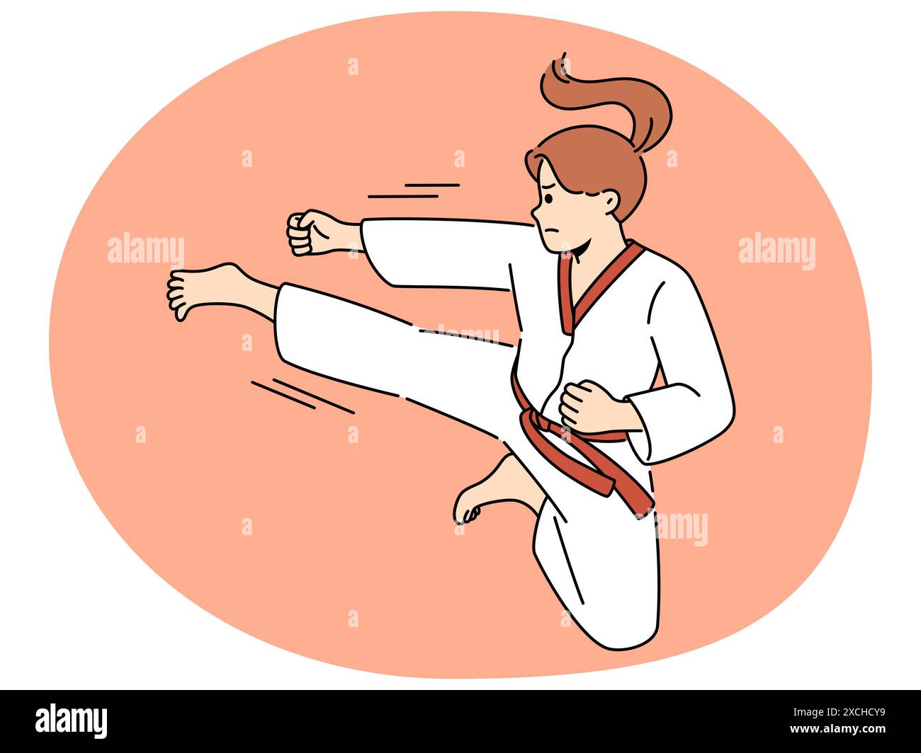 Sticker Publicitaire Karaté – Arts Martiaux, Japon/Chine/Asie, Style Années 80