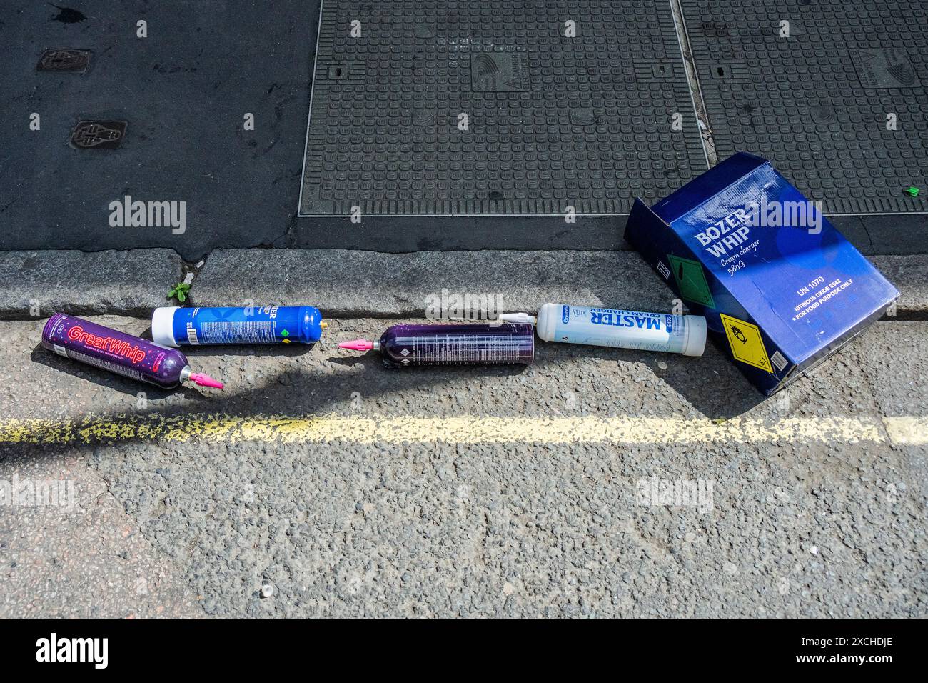 London, UK. 17th June, 2024. Police cordon off Dering Street, which is