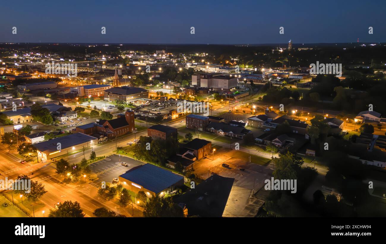 Drone shots over Columbus, Georgia Stock Photo