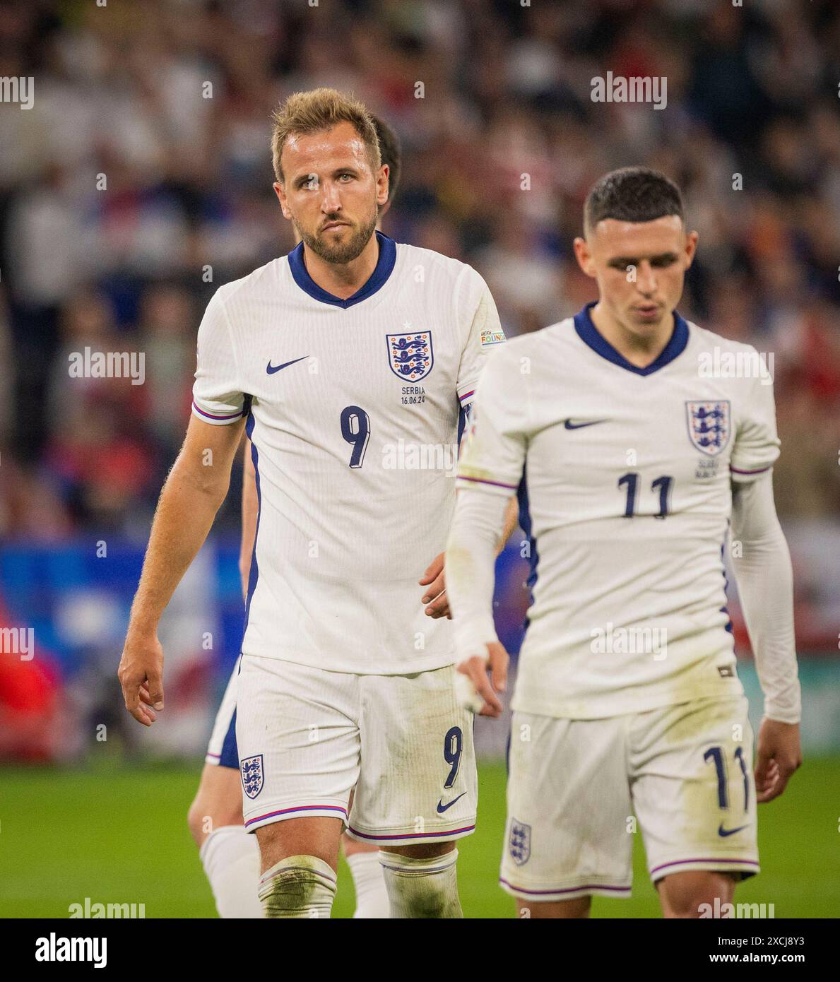 Gelsenkirchen, Germany. 16th Jun 2024. Harry Kane (ENG) Phil Foden (ENG ...