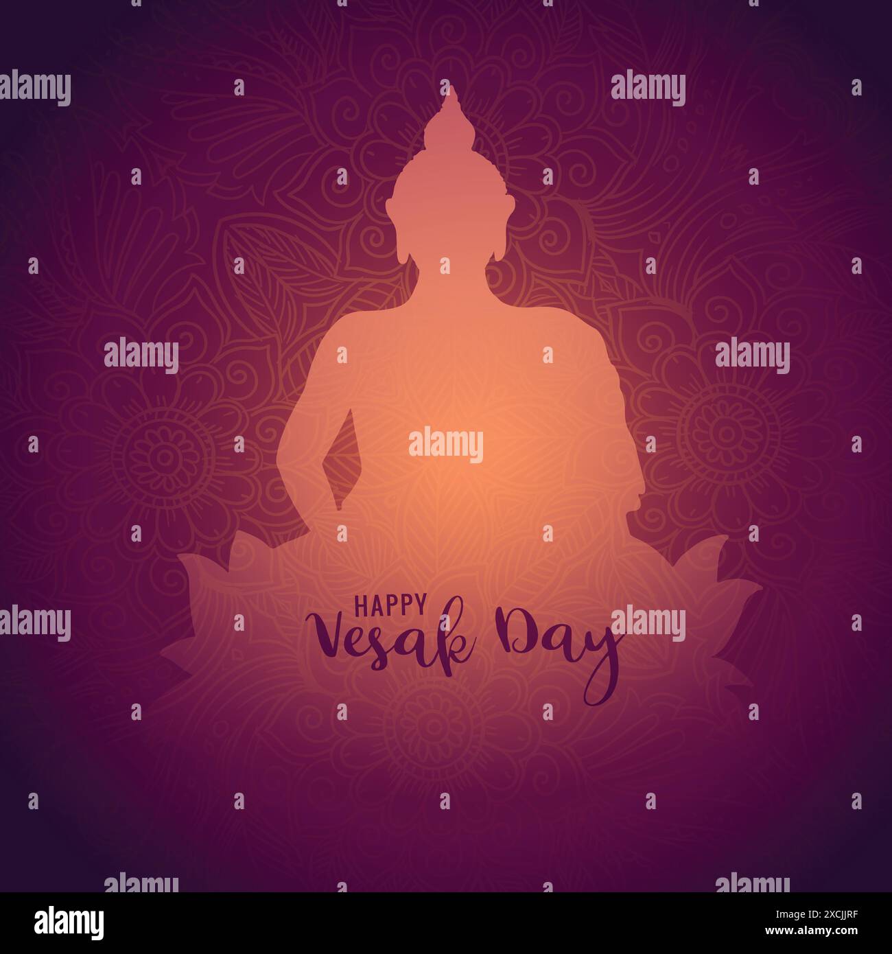Happy vesak day celebration card background Stock Vector Image & Art ...
