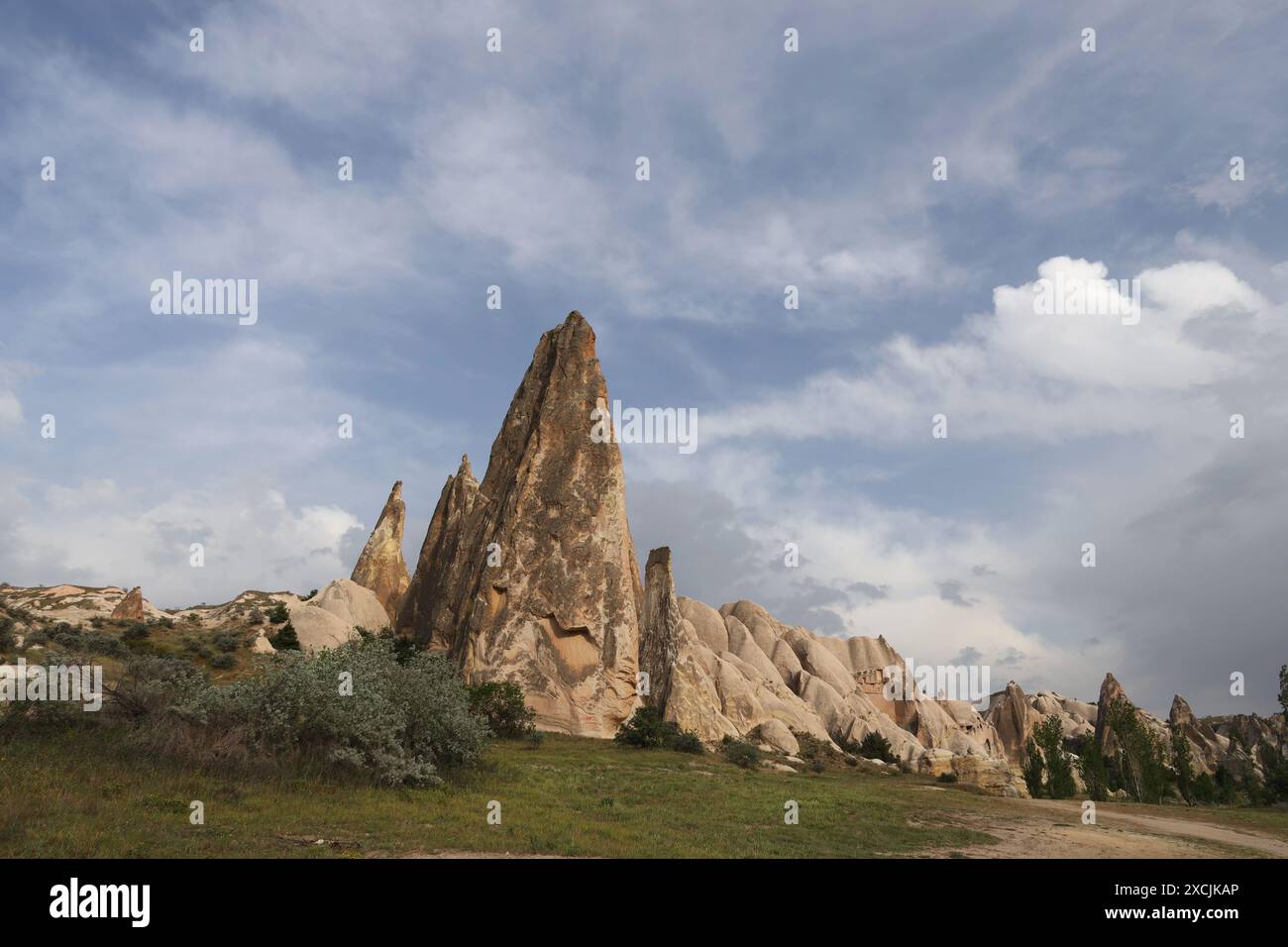 Rock formations in the Rose Valley in Cappadocia, Turkey Stock Photo ...