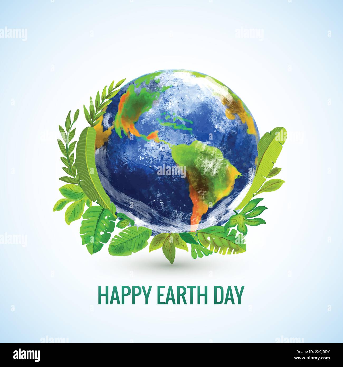 Happy earth day for environment safety celebration design Stock Vector