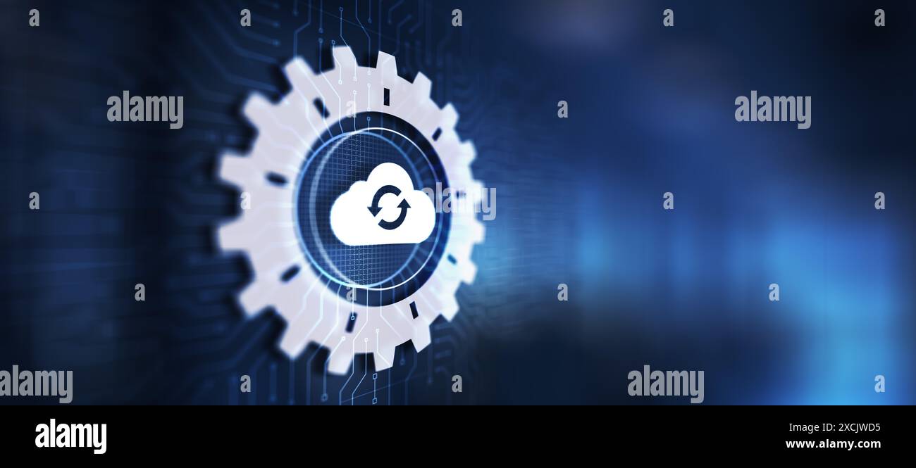 Cloud technology computing and data storage concept on virtual screen. Stock Photo