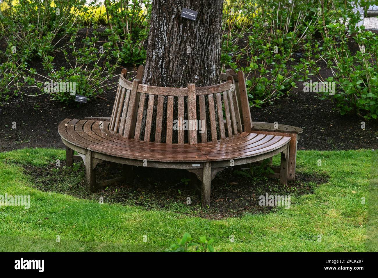 Wooden Bench. The McGraw Family Garden of the Senses. Heritage Museums ...