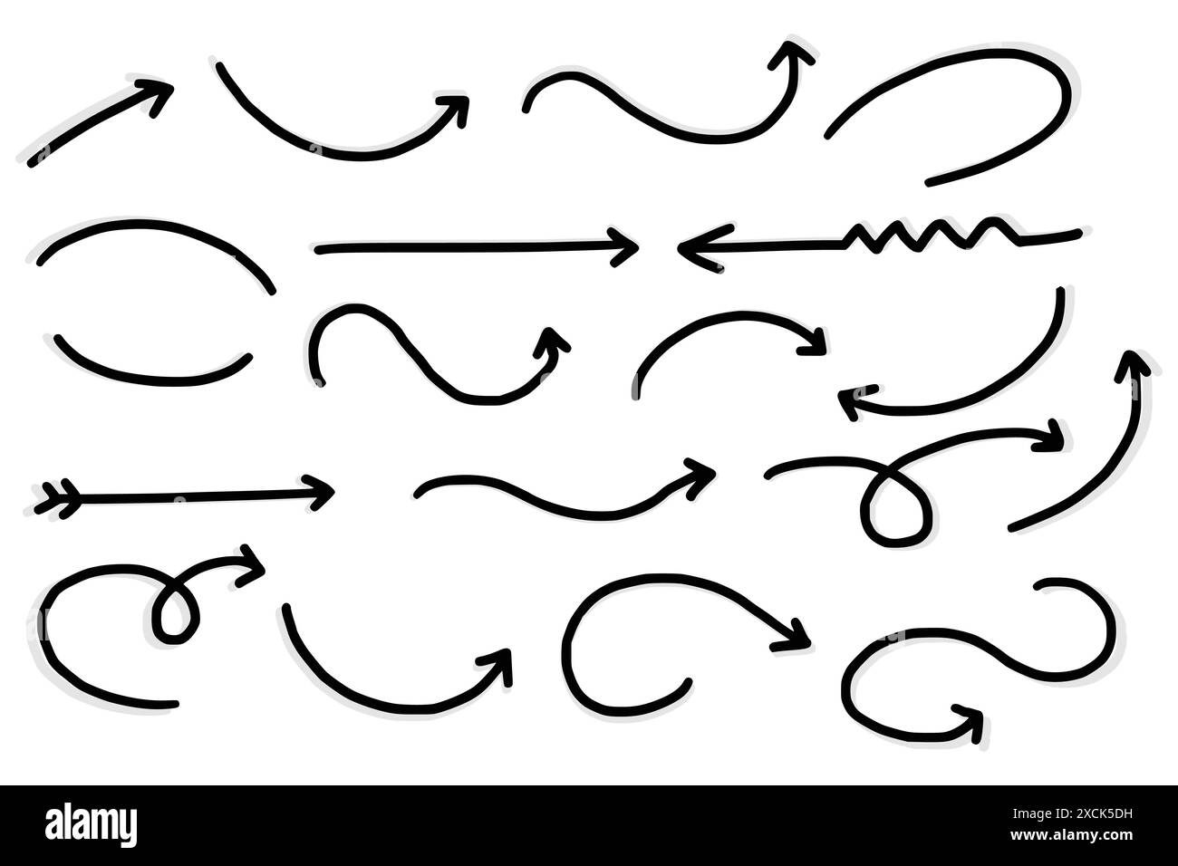 Hand drawn creative arrow set design Stock Vector Image & Art - Alamy