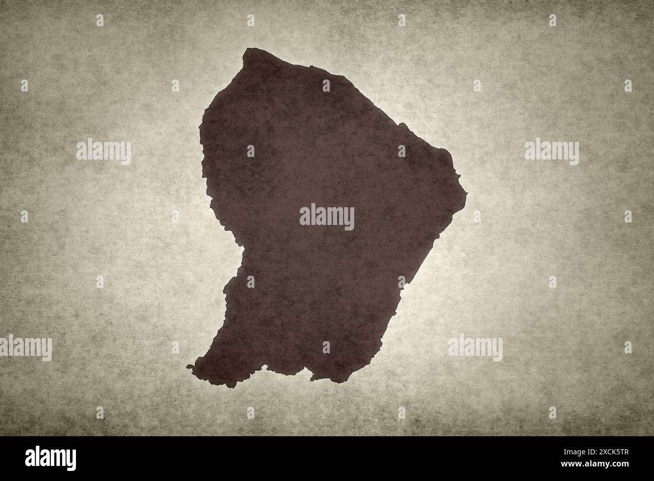 Grunge map of French Guiana printed on an old paper Stock Photo - Alamy