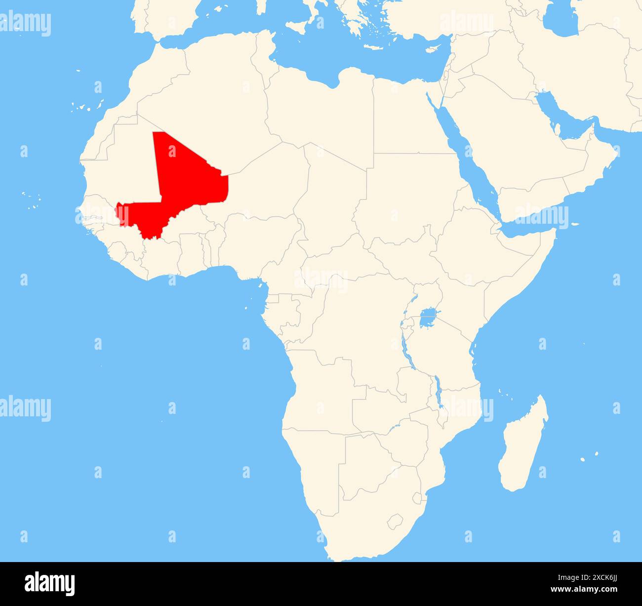 Map Of Mali In Africa Hi Res Stock Photography And Images Alamy Locator Map Showing The Location Of The Country Mali In Africa The Country Is Highlighted With A Red Polygon Small Countries Are Also Marked With A 2XCK6JJ