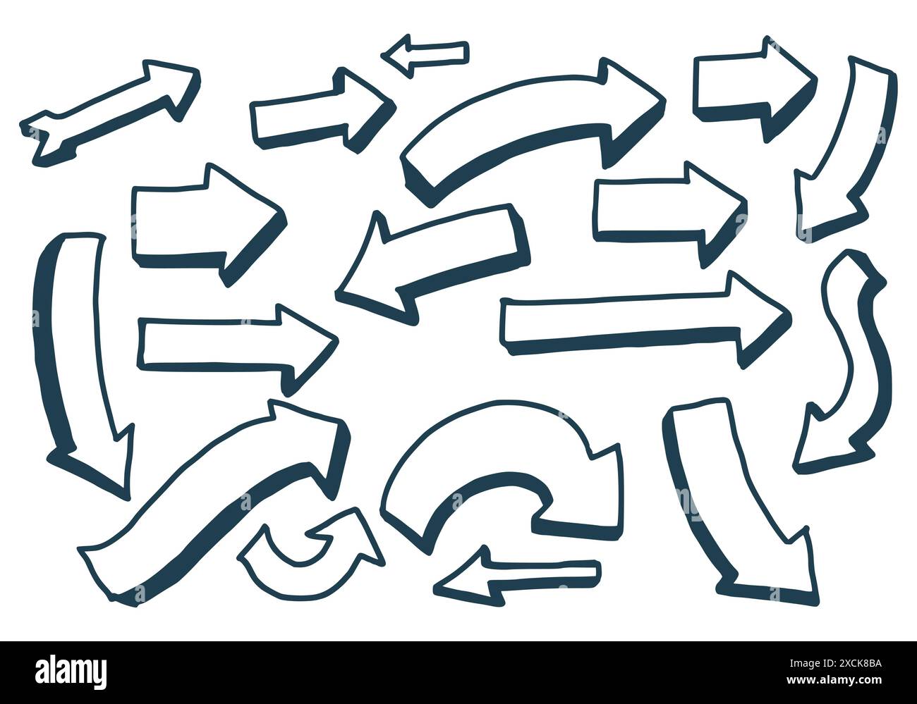 Hand drawn creative arrow set design Stock Vector Image & Art - Alamy