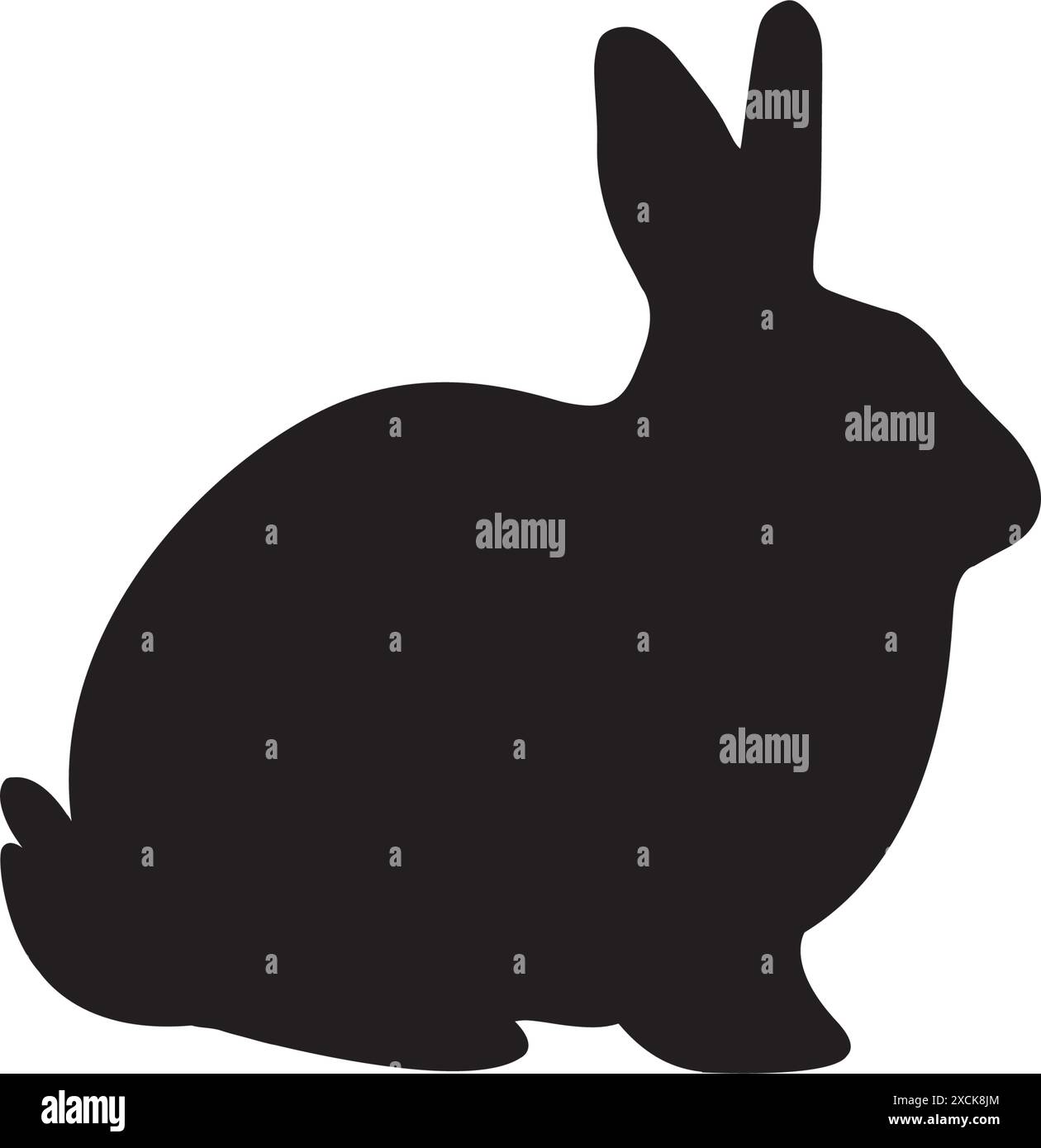 Rabbit silhouette Black and White Stock Photos & Images - Alamy