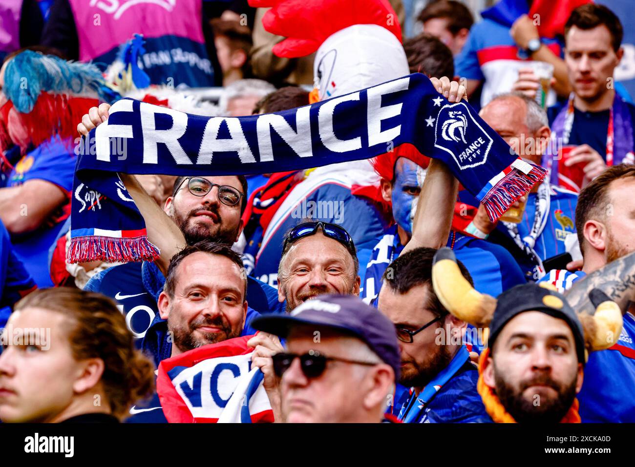 DUSSELDORF, Dusseldorf Arena, 17-06-2024, European Football Championship Euro2024, Group stage match no.8 between Austria and France, fans of France Credit: Pro Shots/Alamy Live News Stock Photo