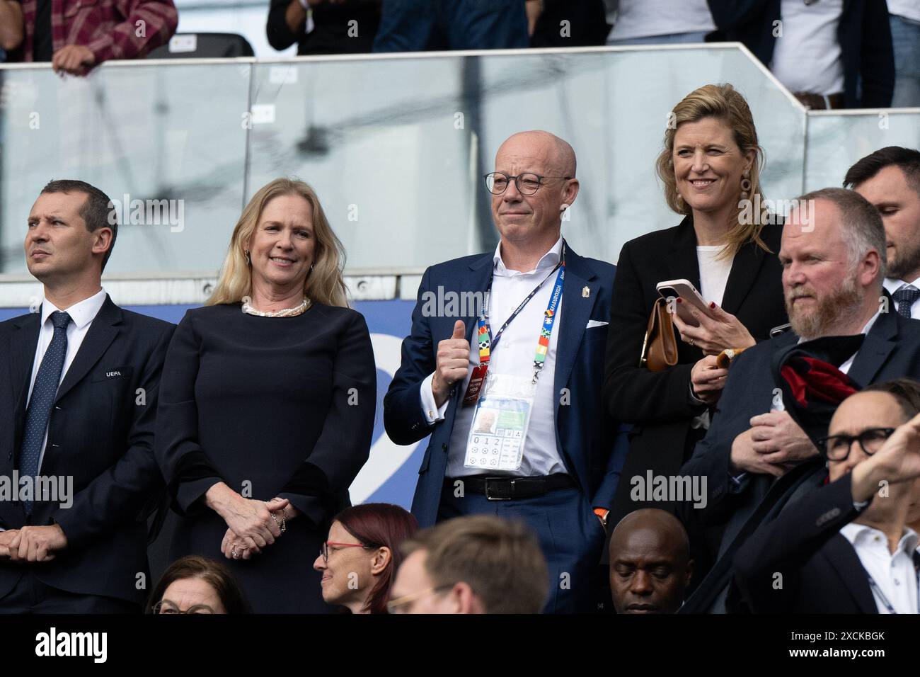 Frankfurt, Germany. 17th June, 2024. RBFA chairwoman Pascale Van Damme ...