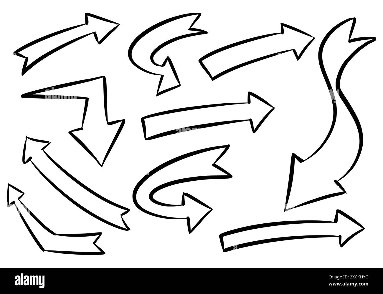 Beautiful hand drawn creative arrow set design Stock Vector Image & Art ...