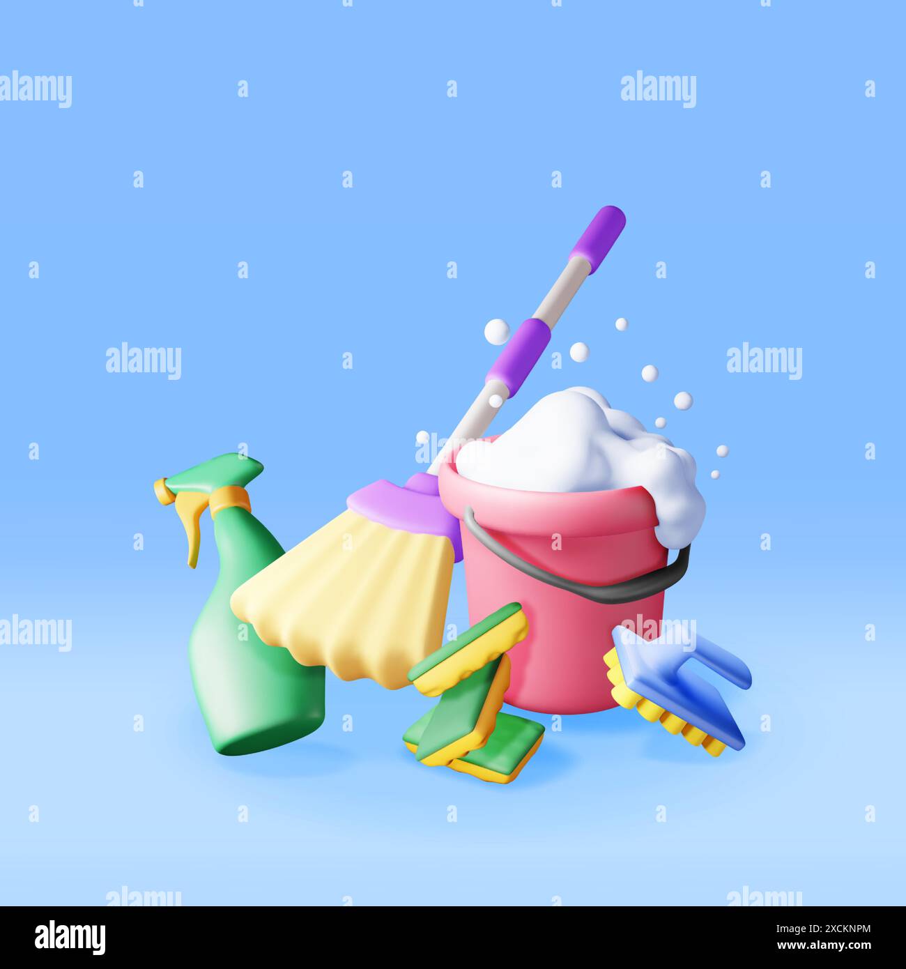 Cleaning tools washing product home Stock Vector Images - Alamy