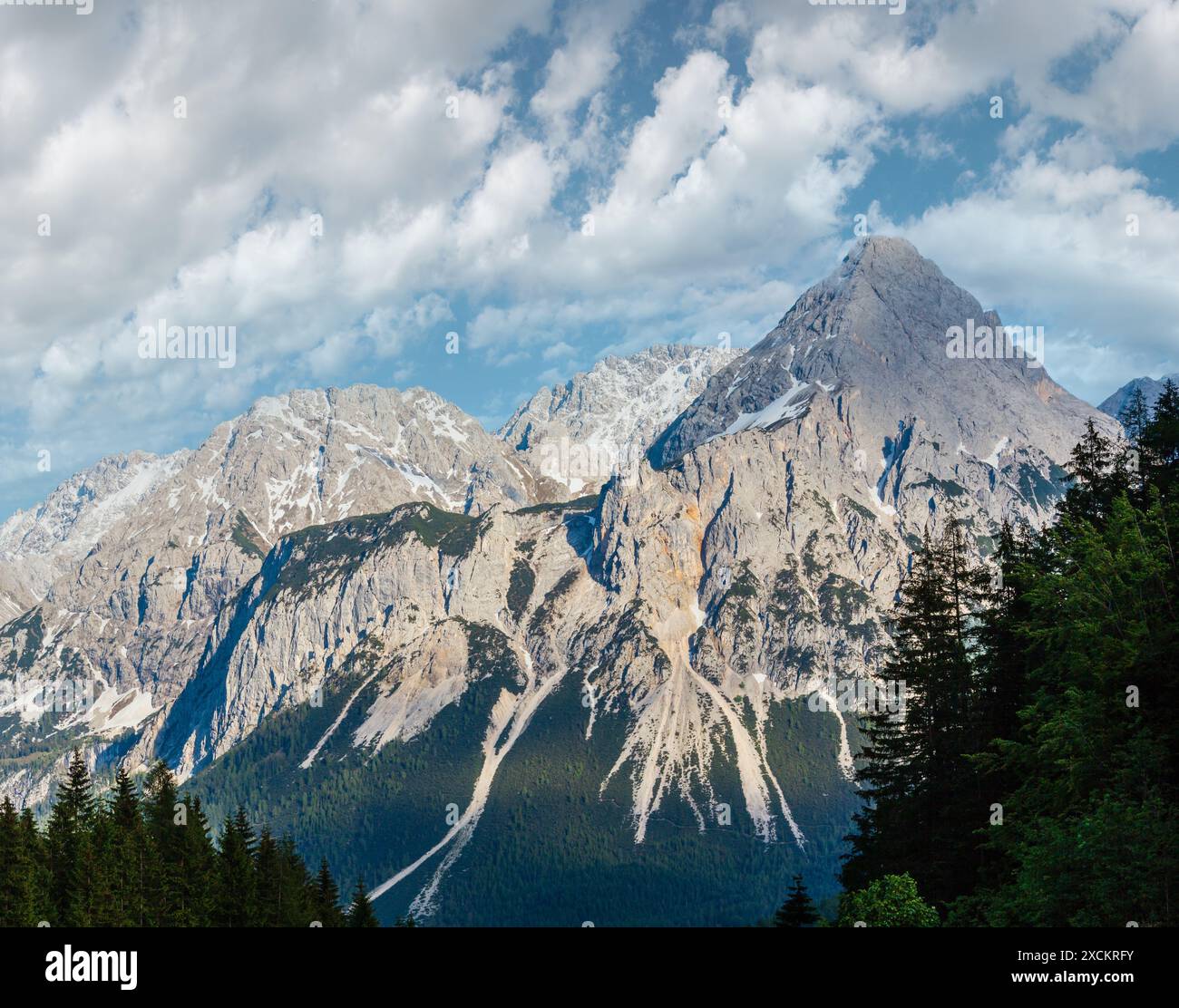 Summer Alps mountain rocky top view, Austria Stock Photo - Alamy