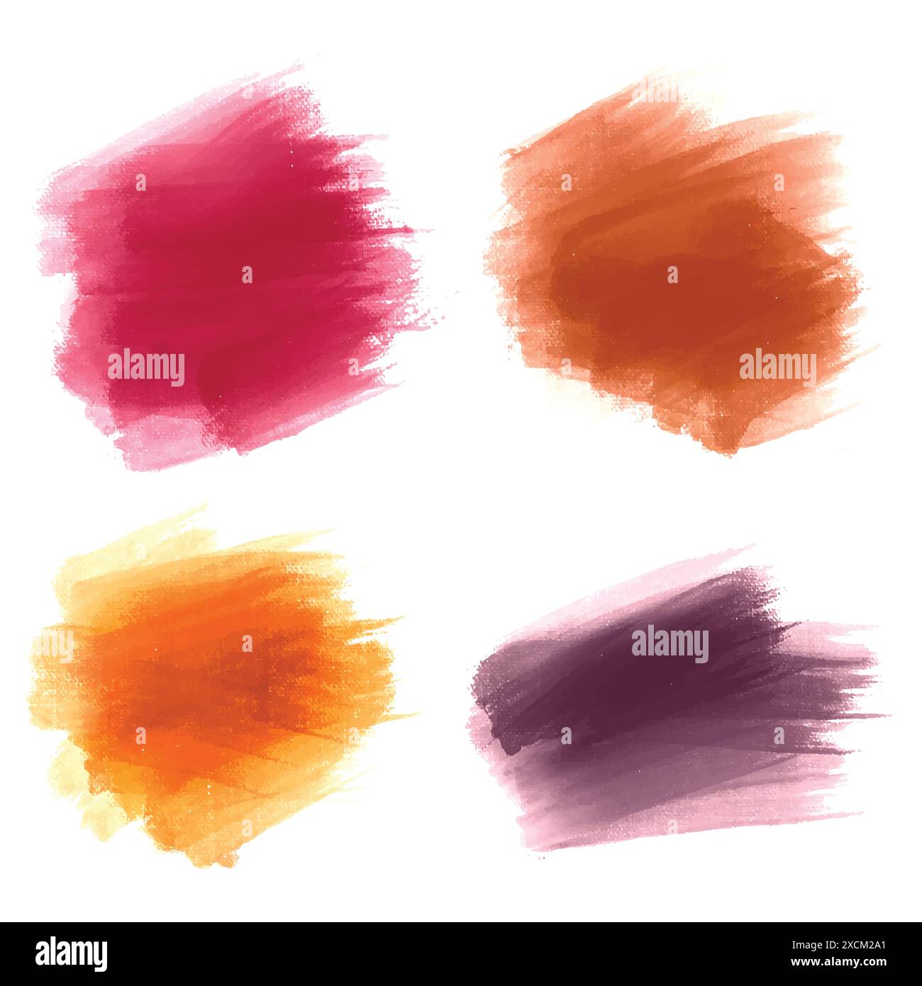 Modern colorful watercolor brush stroke set design Stock Vector Image ...