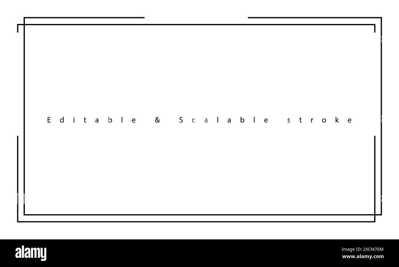 M Boder Frame Border frame line illustration page on white background Stock Vector ...
