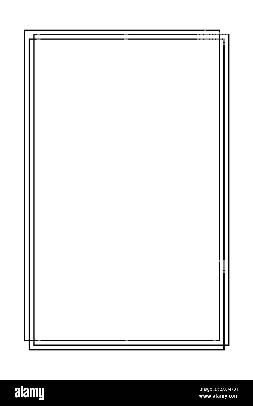 Border frame line illustration page on white background Stock Vector ...
