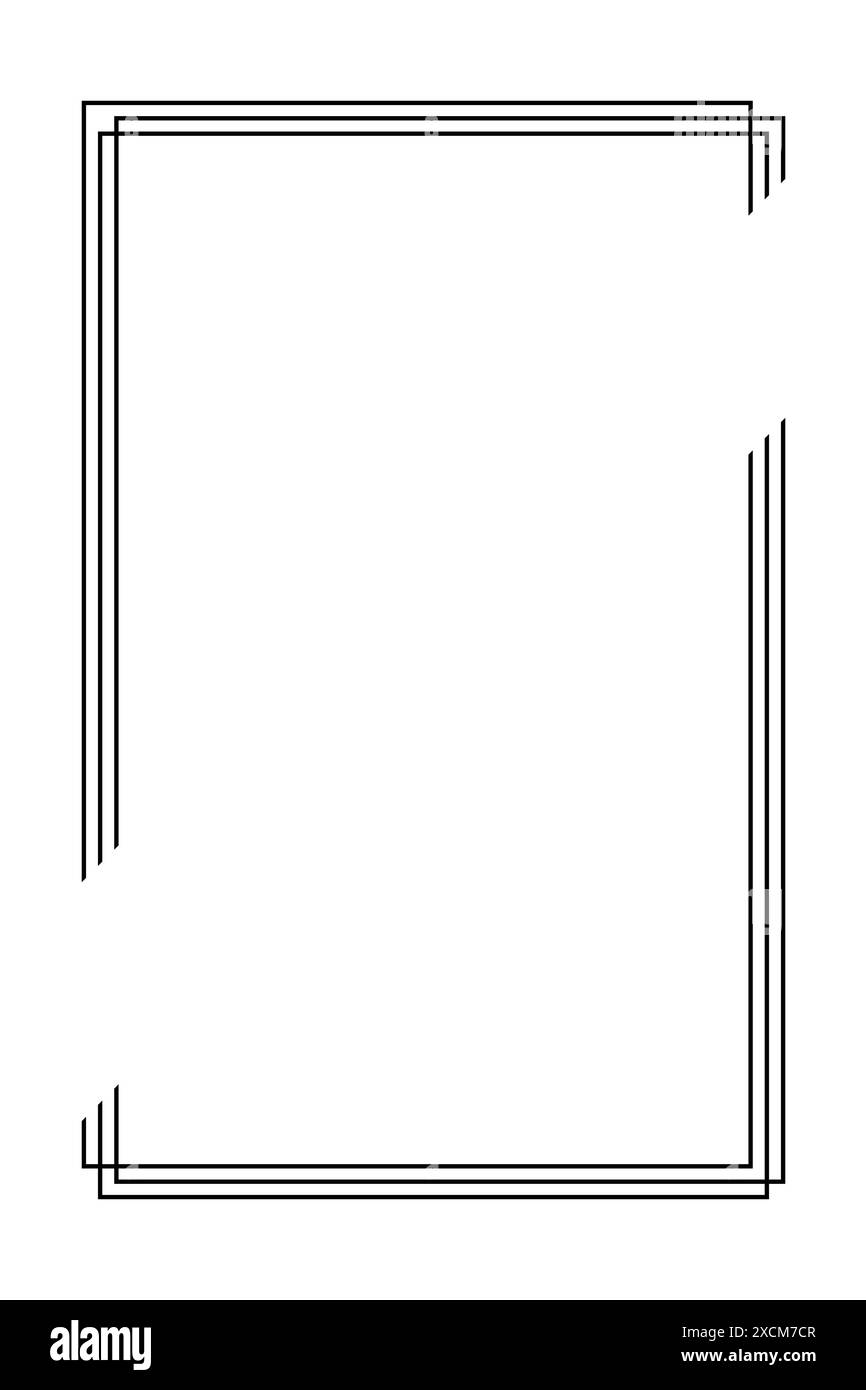 Border frame line illustration page on white background Stock Vector ...