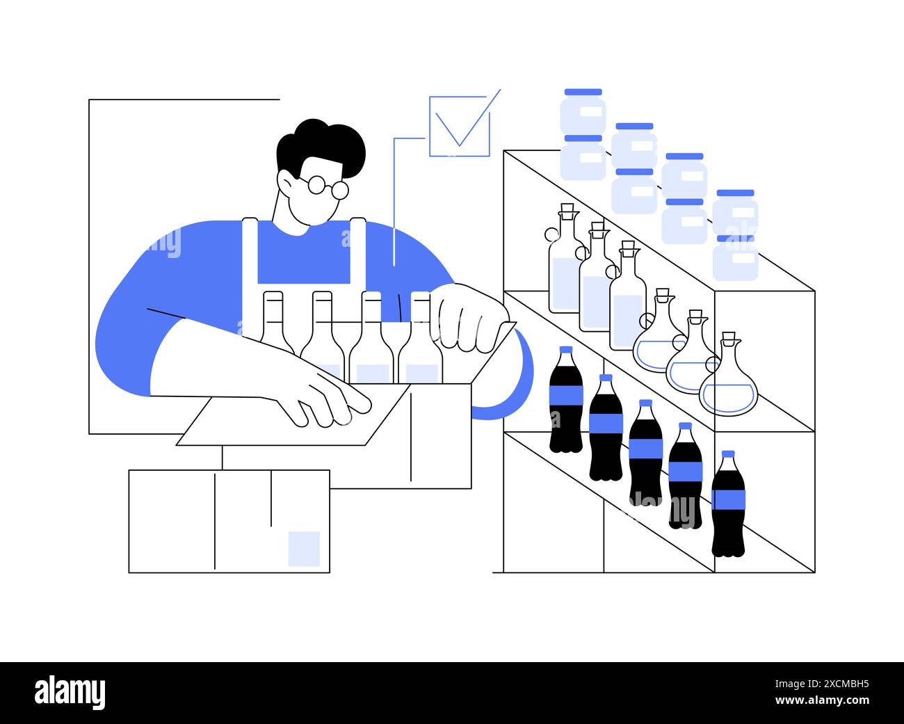 Merchandise handling isolated cartoon vector illustrations Stock Vector ...