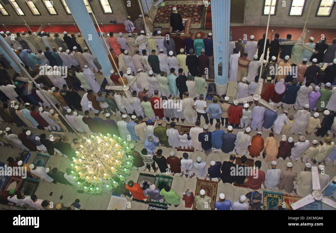 Dhaka, Bangladesh. 17th June, 2024. The congregation of Eid-ul-Adha was ...