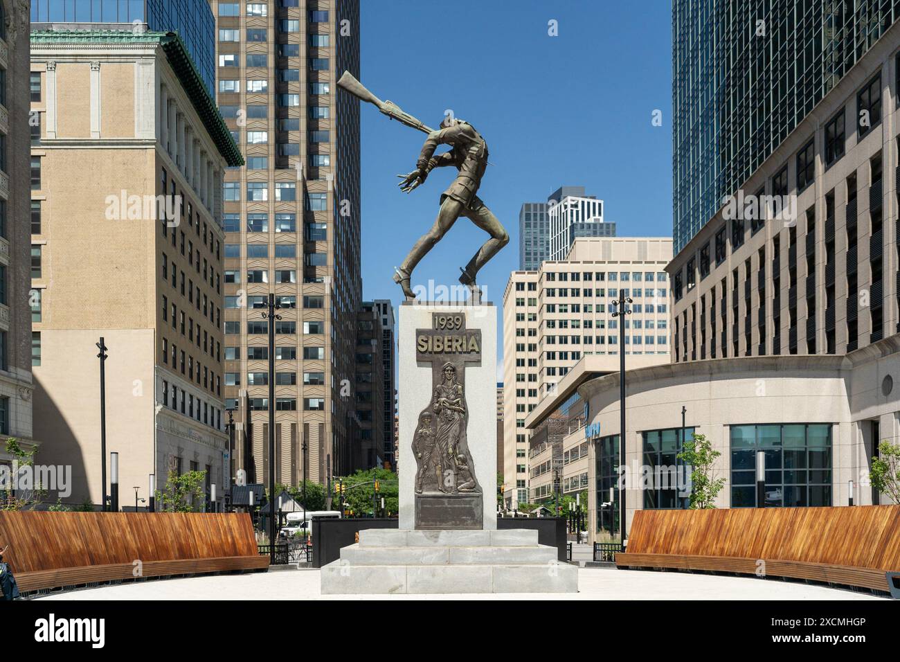 Jersey City, NJ - US - June 7, 2024 The Katyń Memorial by Andrzej ...