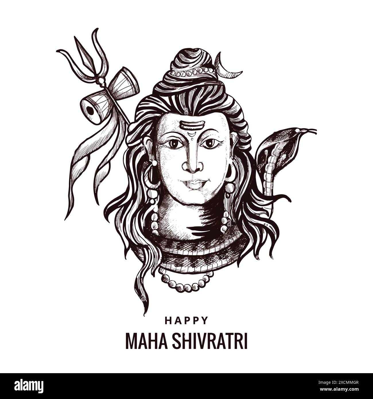 Lord shiva indian god of hindu for maha shivratri card background Stock Vector Image & Art Alamy