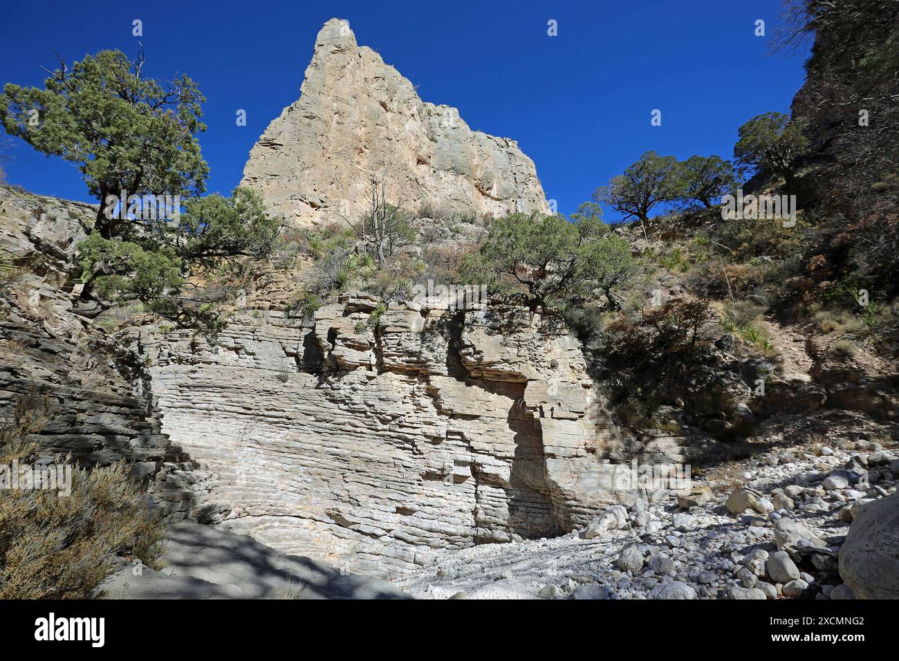 Devils Hall landscape, Guadalupe Mountains National Park, Texas Stock Photo