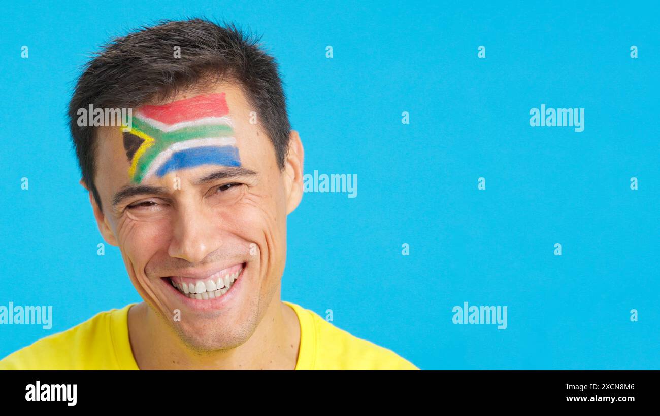 South african flag face hi-res stock photography and images - Alamy