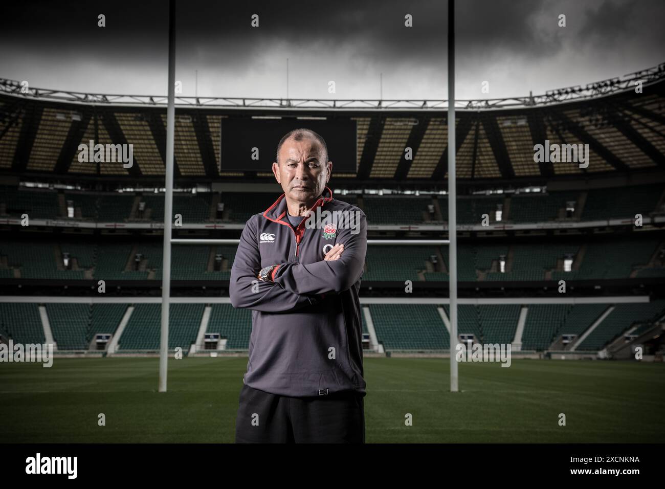 Eddie Jones, England Rugby manager, portrait session photographed at Twickenham Stadium, London, England. Stock Photo