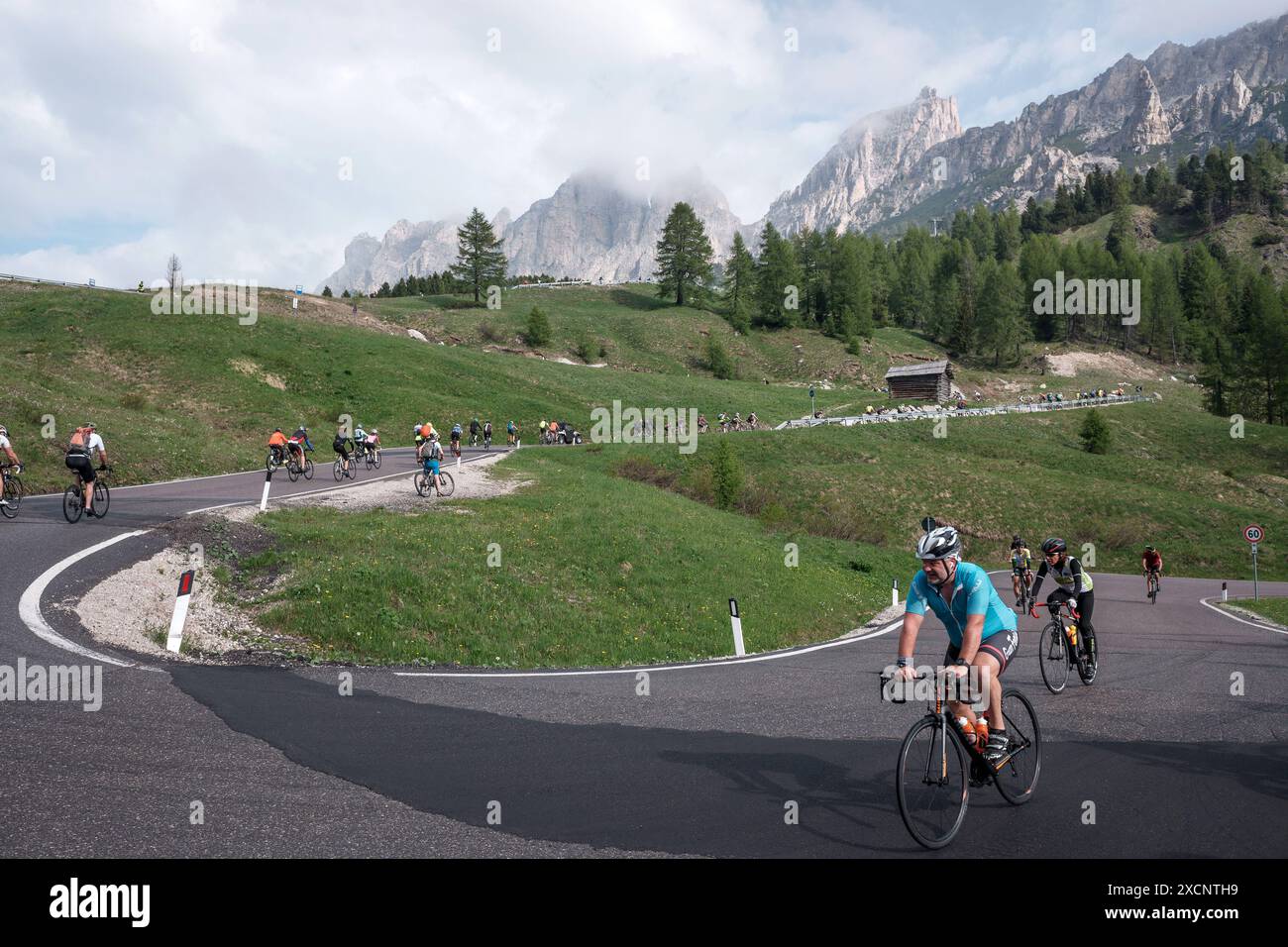 Sella Rond Sella Ronda Bikeday in den Dolomiten in der Region Alta Badia. Die ...