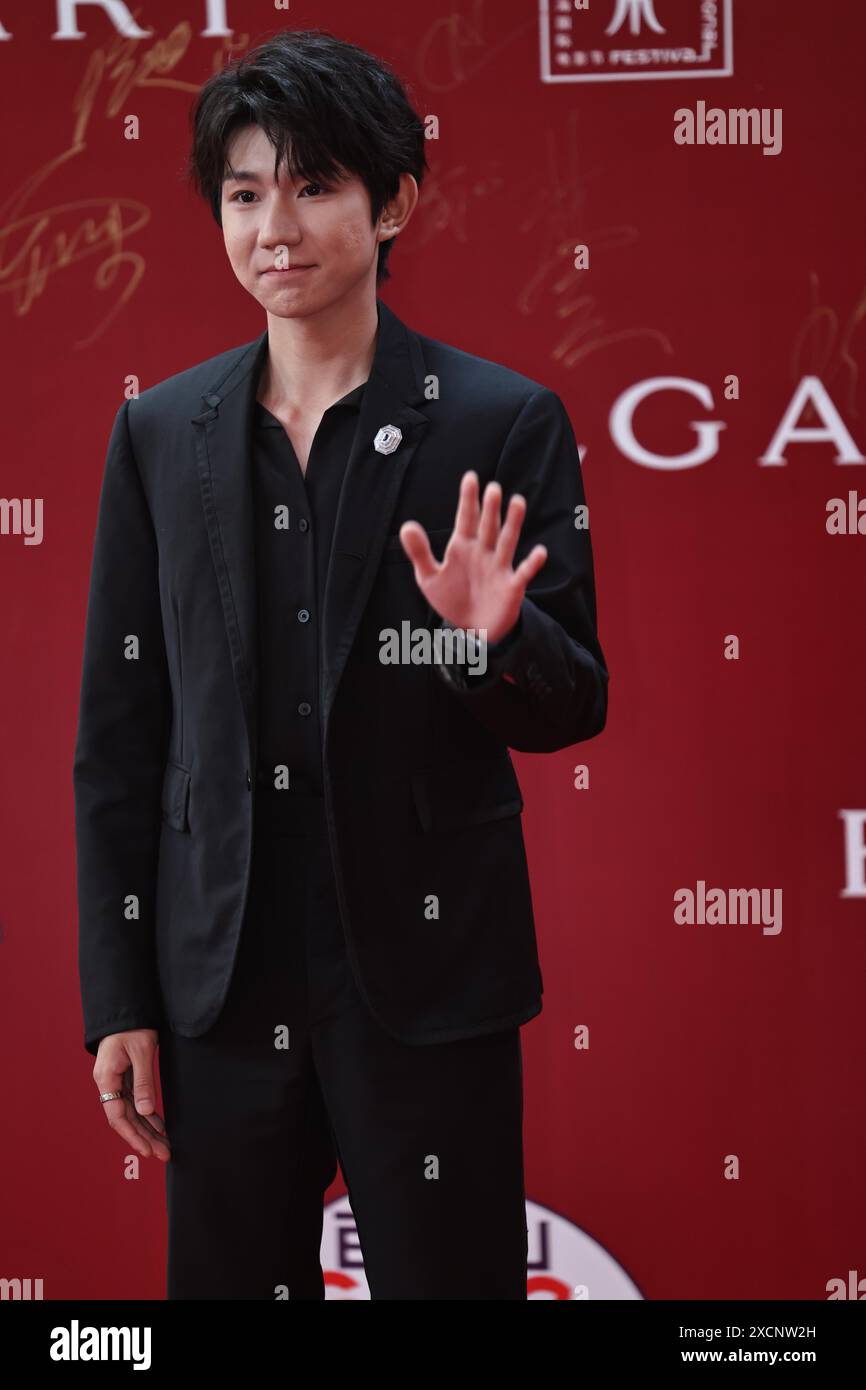 Chinese singer-songwriter, television host and actor Roy Wang poses for ...