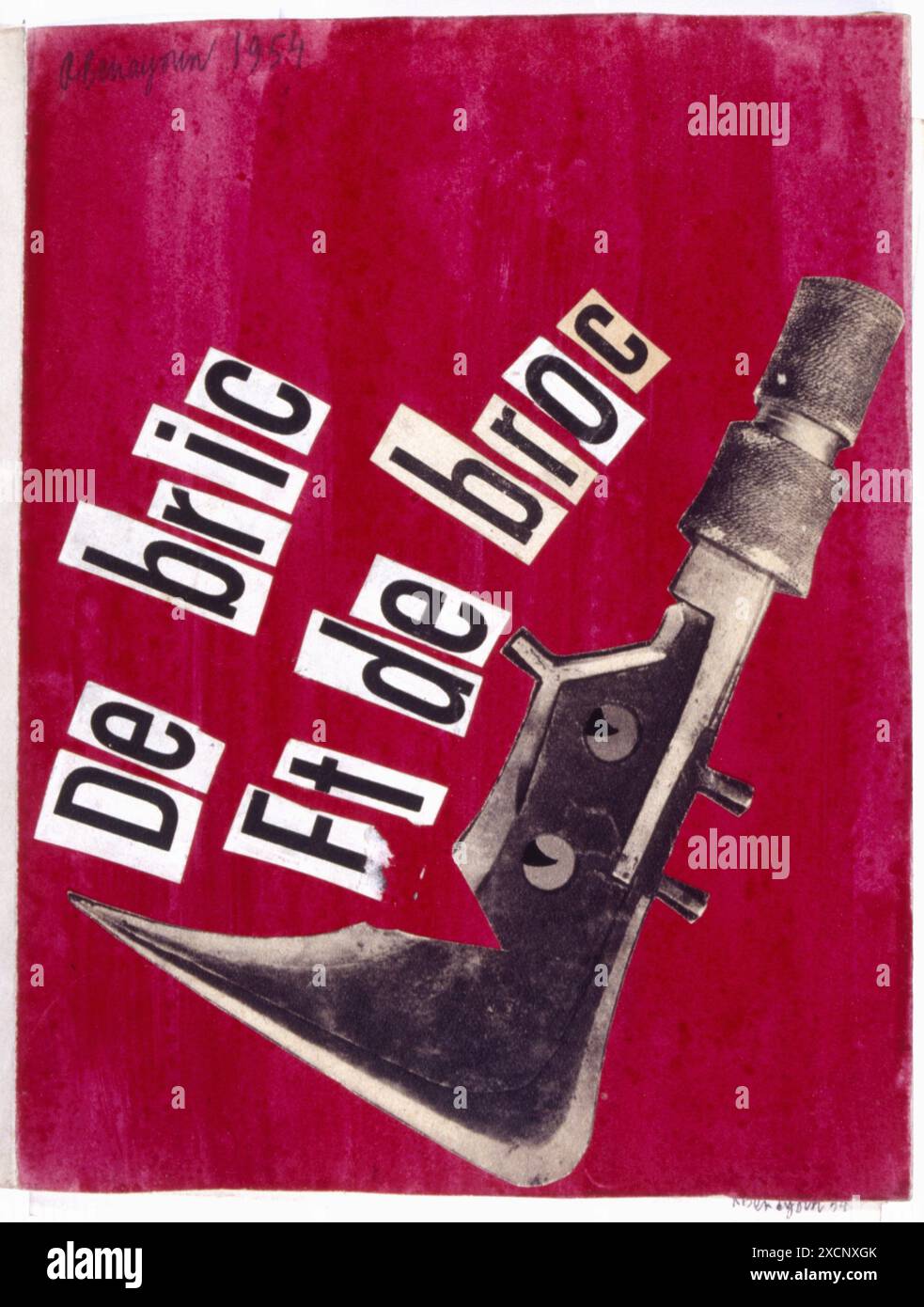 Bric a brac 1984, collage by Robert Benayoun (1926 - 1996); a French ...